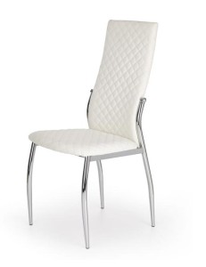 Białe krzesło kuchenne ekoskóra pikowane