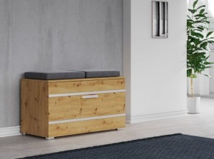 Otwierana szafka na buty z siedziskiem dąb artisan