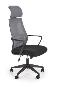 Szary fotel komputerowy do biurka, krzesło obrotowe TILT