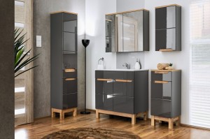 Modny komplet mebli łazienkowych z umywalką 80 cm