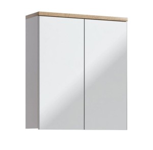 Wisząca szafka z lustrem do łazienki 60 cm biała