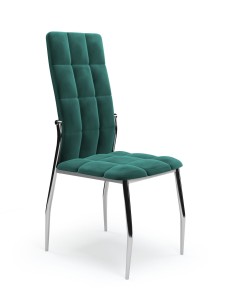 Eleganckie zielone krzesło w stylu glamour do jadalni