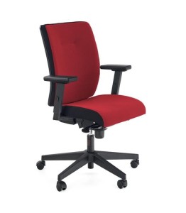 Czerwony fotel obrotowy do biura, krzesło obrotowe