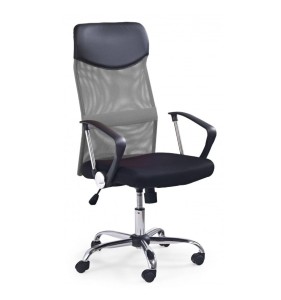 Krzesło obrotowe szare, fotel biurowy na kółkach
