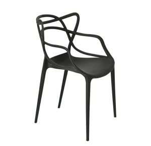 Czarne awangardowe krzesło do jadalni