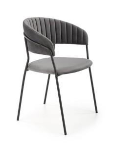 Szare krzesło tapicerowane do jadalni loft