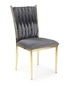 Nowoczesne krzesło do jadalni w stylu glamour szare/złote