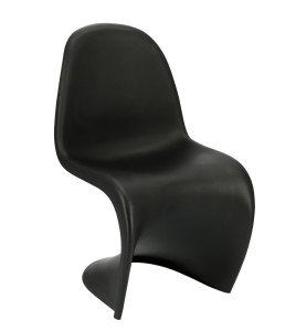 Designerskie czarne krzesło do jadalni
