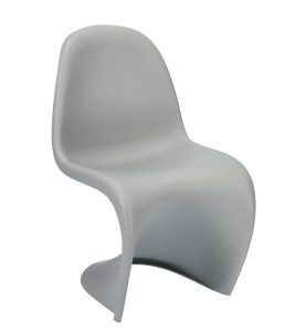 Szare modernistyczne krzesło z polipropylenu