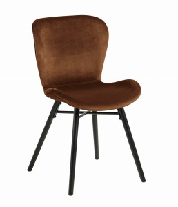 Designerskie krzesło loft velvet miedziany/czarny