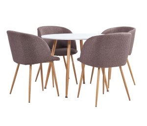 Skandynawski okrągły stół z krzesłami 