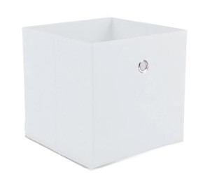 Materiałowy pojemnik, szuflada do regału wkład biały 