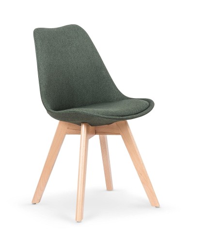 Zielone-krzesło-na-drewnianych-nóżkach