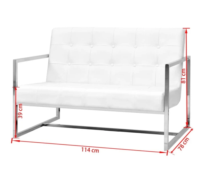 Wymiary-nowoczesnej-białej-sofy