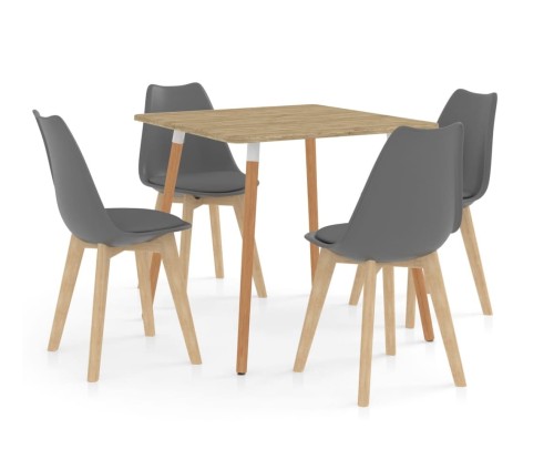 Szare-krzesła-ze-stołem-kuchennym