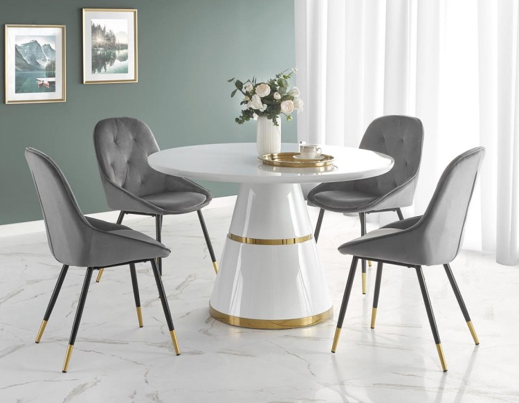 Stożkowy-biały-stół-na-nodze