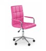 Różowy-fotel-obrotowy-z-podłokietnikami