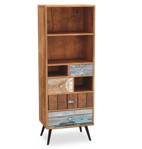 Regał w stylu vintage biblioteczka z szufladami