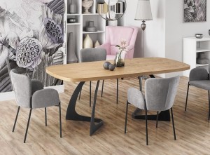 Industrialny stół do jadalni rozkładany 160÷200 cm