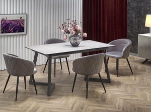 Duży modernistyczny rozkładany stół popielaty 160÷200 cm