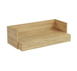 Biurko z szufladami ścienne hikora naturalna