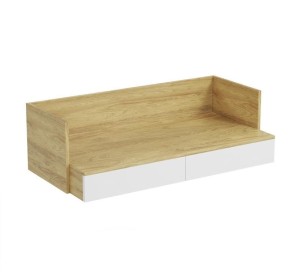 Modułowe biurko z białymi szufladami toaletka