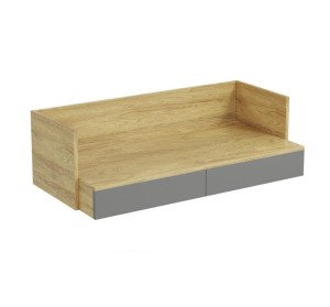 Biurko modułowe z szufladami Uzo szary