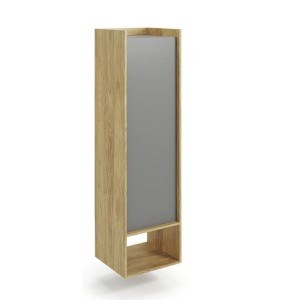 Modułowy regał biurowy z półkami 50 cm hikora/szary