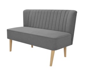 Dwuosobowa szara sofa skandynawska