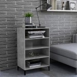 Szafka stojąca z półkami regał szary beton
