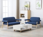 Niebieski komplet wypoczynkowy z sofami