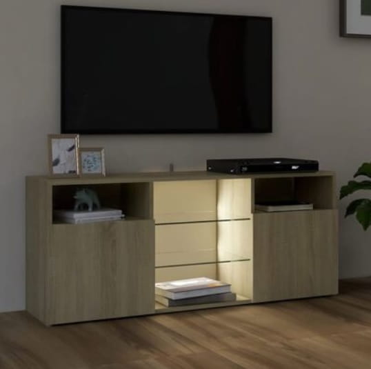 szafka-z-półkami-pod-TV-z-LED