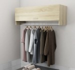Wieszak do korytarza z szafką dąb sonoma
