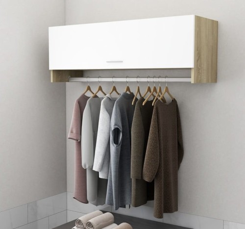 Wieszak-do-korytarza-z-szafką-sonoma-z-białym