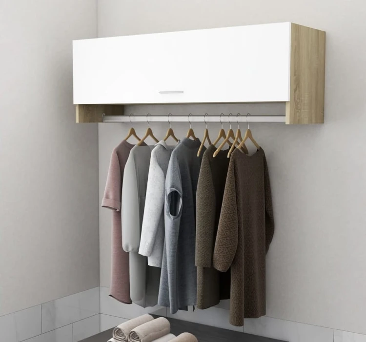 Wieszak-do-korytarza-z-szafką-sonoma-z-białym