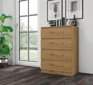 Szafka na ubrania z szufladami dąb artisan