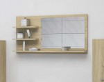 Lustro łazienkowe z półkami dąb sonoma
