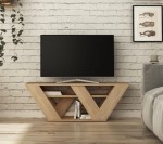 Szafka RTV stolik z półkami dąb