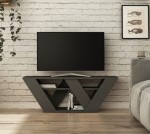 Nowoczesna szara półka pod telewizor 