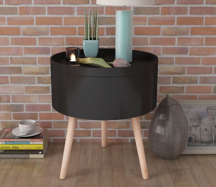 Czarny-okrągły-stolik-kawowy