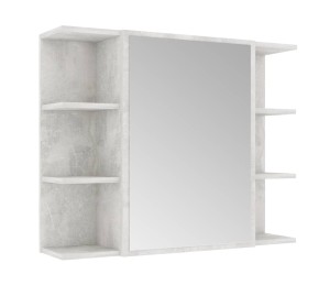 Szafka z lustrem do łazienki szary beton 80 cm