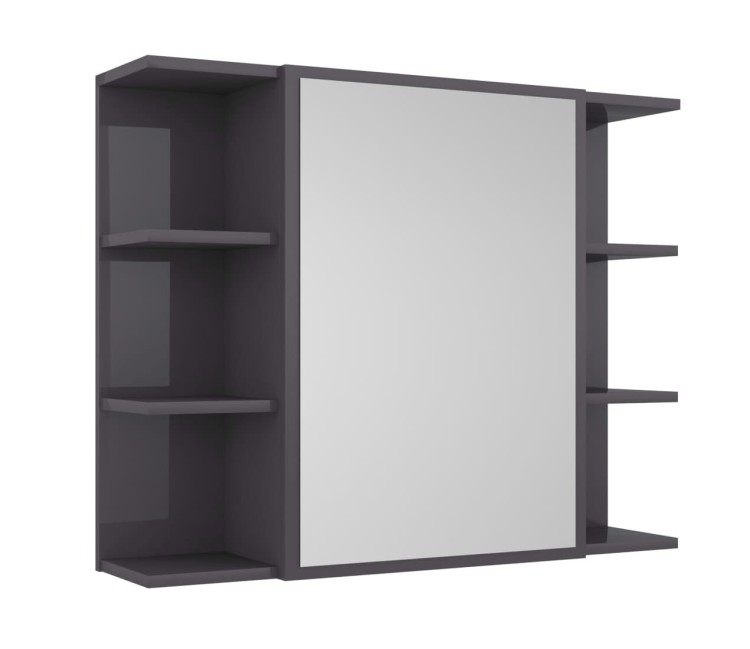 Szafka-łazienkowa-z-lustrem-szary-połysk