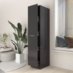 Szara szafka apteczna z półkami 150x30 cm