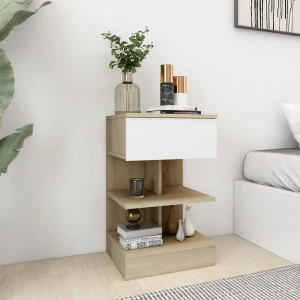 Designerska szafka nocna stolik sonoma/biały