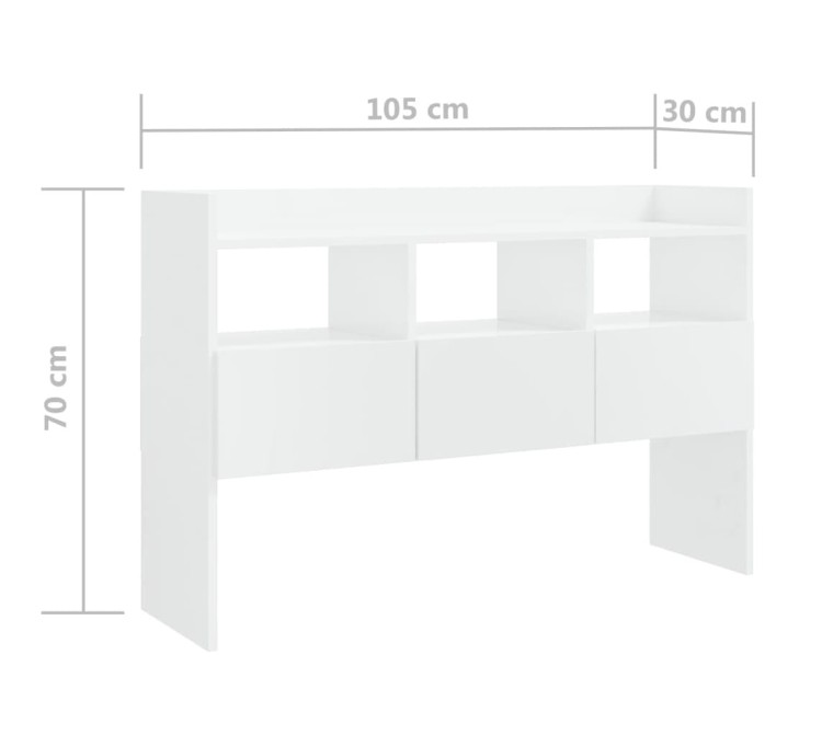 Wymiary-białej-konsoli-z-szufladami