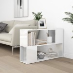 Półka-boczna-na-książki-piloty-biały-połysk