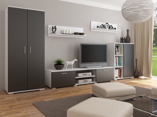 Meblościanka-z-szafą-biało-czarna