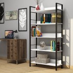 Biało-czarny regał na książki loft