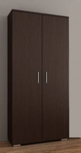 Prosta szafa dwudrzwiowa wenge z drążkiem 190x80