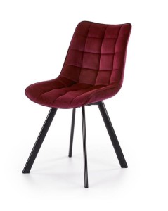 Bordowe krzesło do jadalni glamour